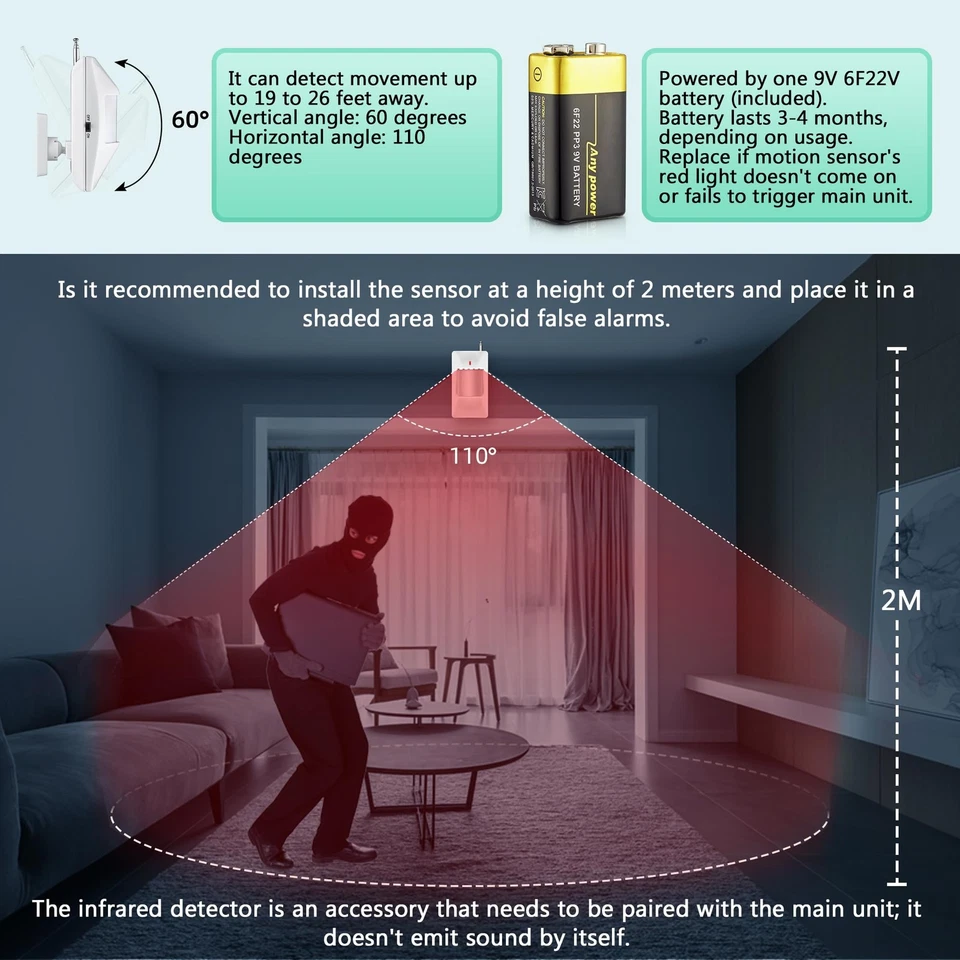 KERUI 2020 Upgraded Standalone Home Office Shop Security Alarm System - Image 4 of 4