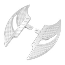 Motorcycle Foot Pegs Male Mount Footrests Floorboards Compatible Chrome - Small
