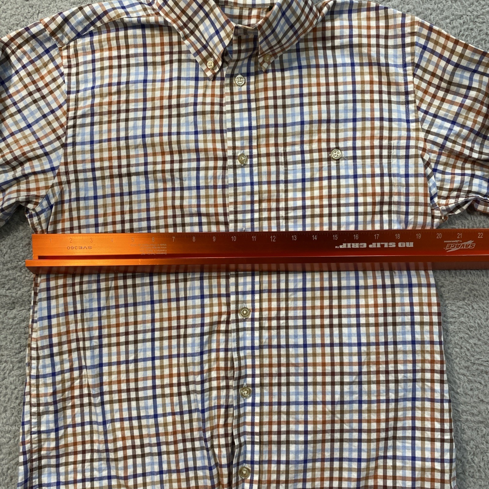 Orvis Medium Multicolor Plaid Button Down Collar … - image 4