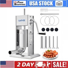 5/7L Vertical Sausage Stuffer 2 Speed Manual Sausage Maker 5 Stuffing Tubes