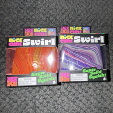 Schylling NeeDoh Nice Cube Swirl Super 2-Pack purple and orange