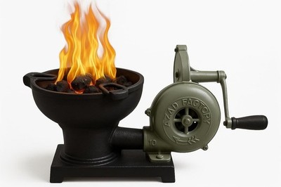 Simond Store Blacksmithing Coal Forge Furnace with Hand Blower