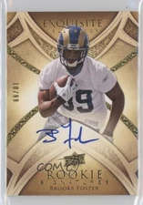 2009 Exquisite Collection Signatures 10/99 Brooks Foster #129 Rookie Auto RC 9b4