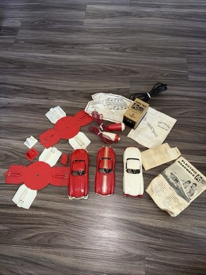 1960s ITC Ideal Electric Roadways Set   Sports Car Rally   3 Mercedes-Benz 300SL