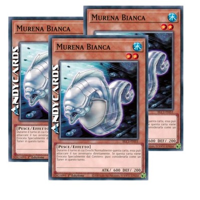 WHITE MORAY EEL 3x   (White Moray)   Common   BLC1 IT051   1Ed   Yugioh! ANDYCARDS