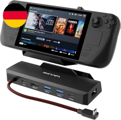 WAVLINK Steam Deck Dock, 6-IN-1 Docking Station Für Steam Deck/Rog Ally Mit 4K@1