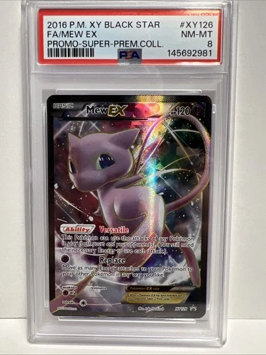 2016 P.M. XY Black Star FA/MEW EX PROMO Super Prem Coll XY126 PSA 8