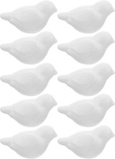10Pcs White Foam Birds Polystyrene Modelling Foam Birds White Craft Animal Mold