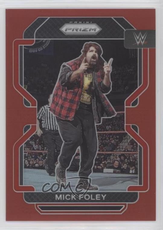 2022 Panini Prizm WWE Red Prizm 252/299 Mick Foley #190 0t6p