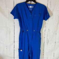 Wonder Wink Renew Scrub Jumpsuit Womens XS Blue Modern Fit Medical Uniform