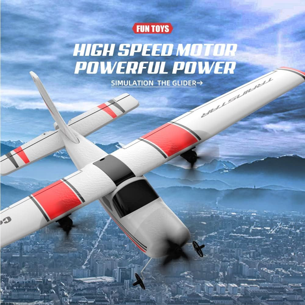 Beginner's 2.4GHz RC Airplane with Gyro & 3 Batteries - Easy to Fly Glider