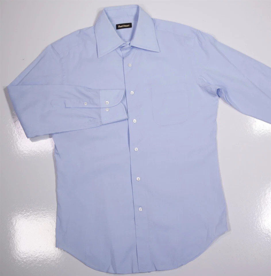 Paul Stuart Light Blue Slim Fit Dress Shirt (39) 15.5-32 - Image 2 of 4