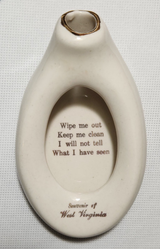 Vintage West Virginia "Brinkley Day 1961" Porcelain Bed Pan Funny Ashtray