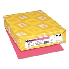 Astrobrights 22129 8.5 in. x 11 in. Color Cardstock - Plasma Pink (250/PK) New