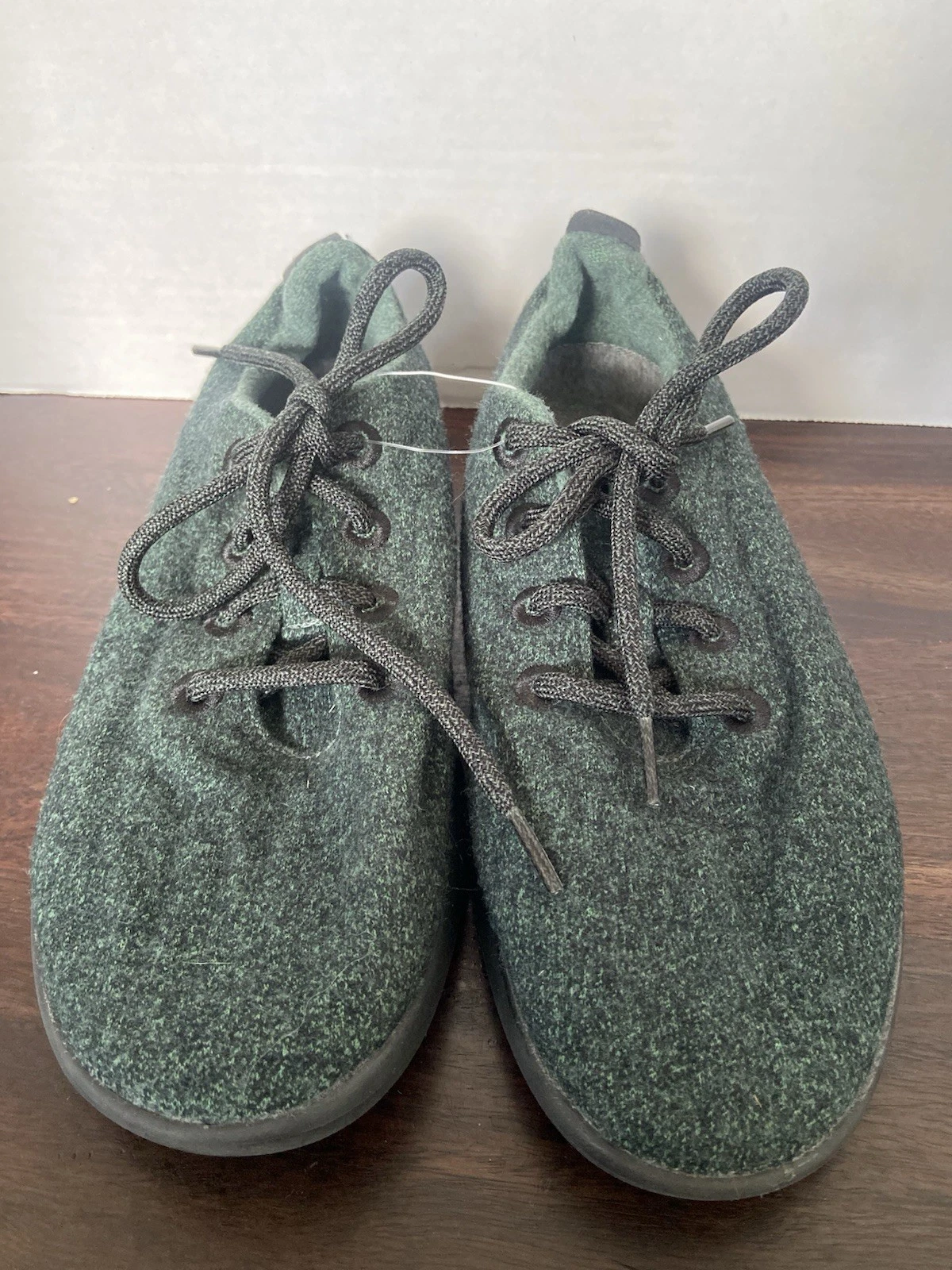 Allbirds Wool Runners Dark Kea Green/Black Soles Athletic Shoes Woman's Sz 9