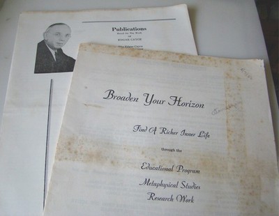1950s Edgar Cayce Catalog A.R.E. Metaphysical Studies Research Enlightenment