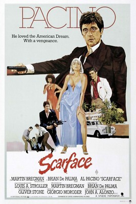 1983 Scarface Movie Poster 11X17 Tony Montana Al Pacino Michelle