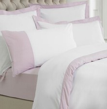 Image of 200 TC 100% EGYPTIAN COTTON  DUVET COVER BEDDING SET CAMBRIDGE STRIPE BORDER