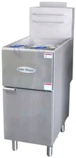 NEW Serv-Ware SGF-40L 15" Floor Model Liquid Propane Gas Full Pot Fryer, 40 lbs