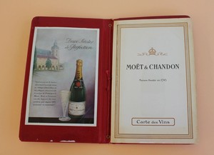 Old Wine List Moet Et Chandon Champagne 1743 Restaurant Gastronomy Ebay