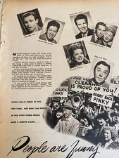 People Are Funny, Jack Haley, Ozzie Nelson, Four Page Vintage Clipping, a