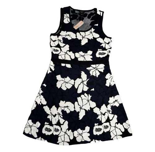 NEW FARM Rio Black Pineapple Garden Mini Sweater Dress Tunic Floral Knit  Size S | eBay