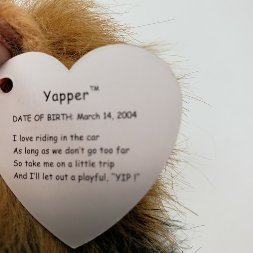Ty Beanie Baby Yapper the Dog 2004 Plush Gold Ty on Tush Tag Yorkie - Picture 8 of 8
