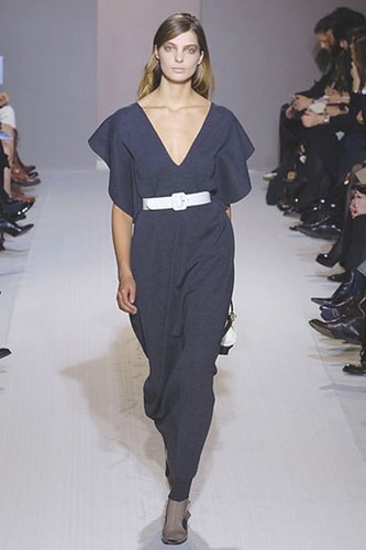 Marni, Maxi abito MARNI vintage grigio lana maglia pelle cintura 6 8 autunno 06