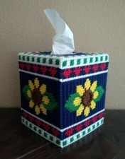 Handmade Finished Country Sunflower Tissue Box Cover home decoration