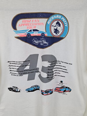 Rare Vintage Richard Petty Nascar Racing T Shirt STP Pontiac