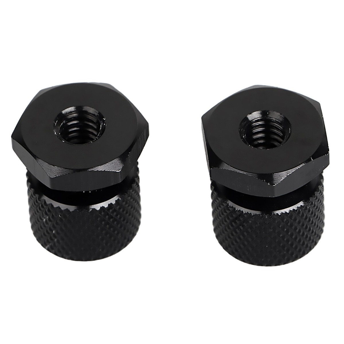 ANONEMOTO Black Solo Seat Nuts For Harley Davidson - Mounting Nuts 1/4"-20 Thread, Fits Touring & Softail Models