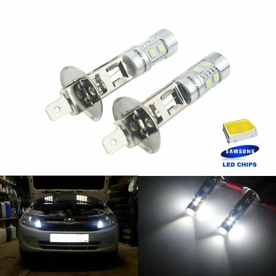 2x H1 10W Ampoules  LED Blanc Voiture Lumière Lampe Feux Brouillard DRL - Photo 1/4