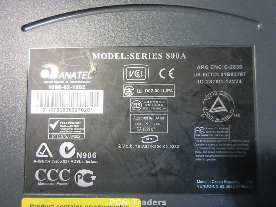 Cisco 837 4-Port 10/100 Wired ADSL Ethernet Router - Excl PSU - Bild 3 von 3