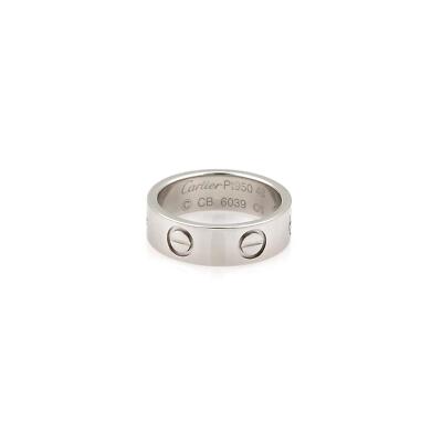 Cartier Love Platinum 5.5mm Wide Band Ring Size EU 48-US 4 | eBay