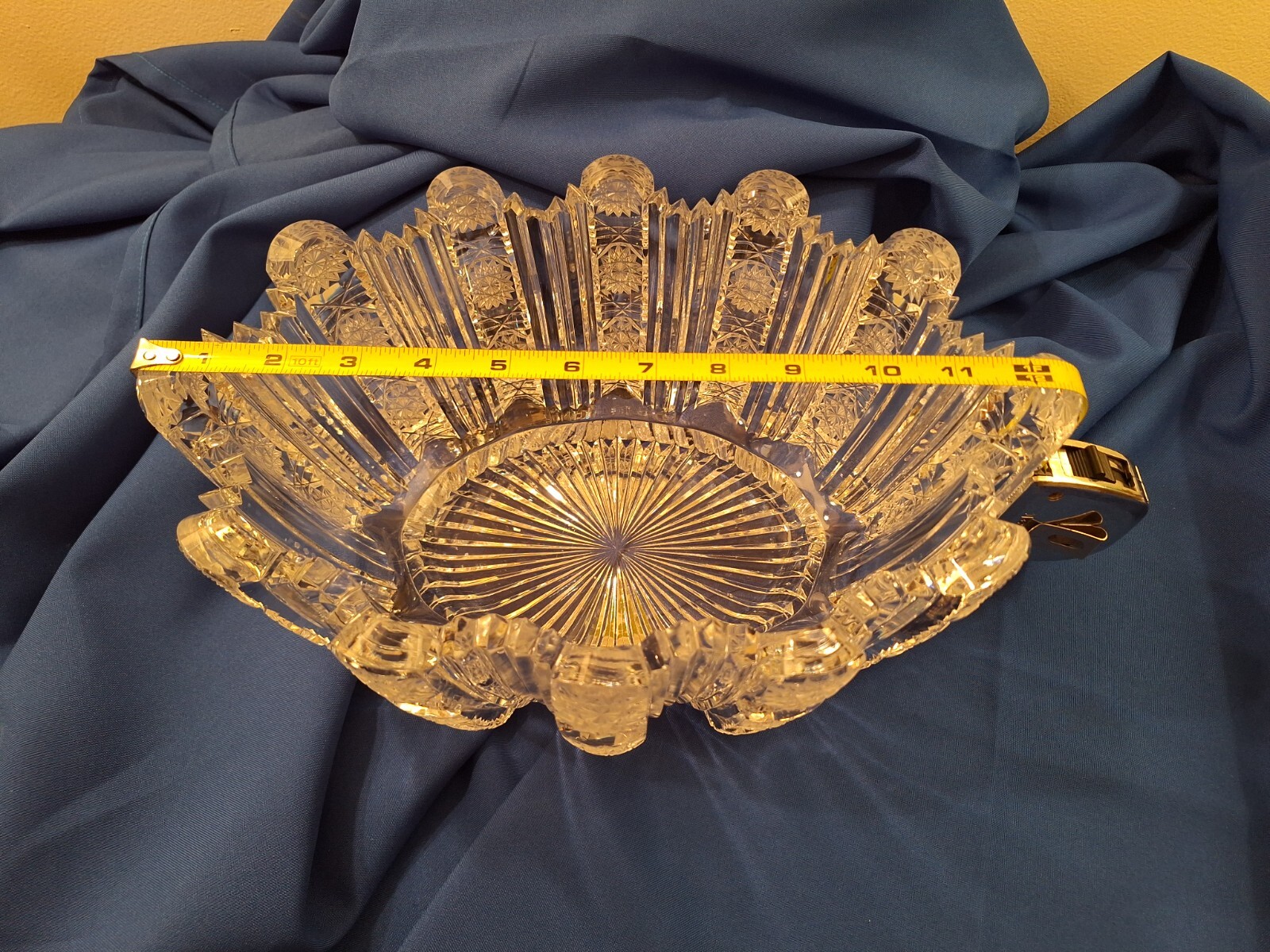 Large Cut Crystal Bowl Centerpiece
