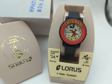 Vintage RARE Lorus Disney Mickey Mouse Watch RPH703 NEW Old Stock NEW BATTERY
