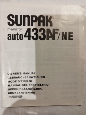 Sunpak auto 433AF / NE Thyristor Blitz Bedienungsanleitung    TOP   