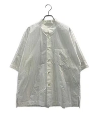 HOMME PLISSE ISSEY MIYAKE men's short-sleeved STREAMLINE SHIRT size 2 white USED
