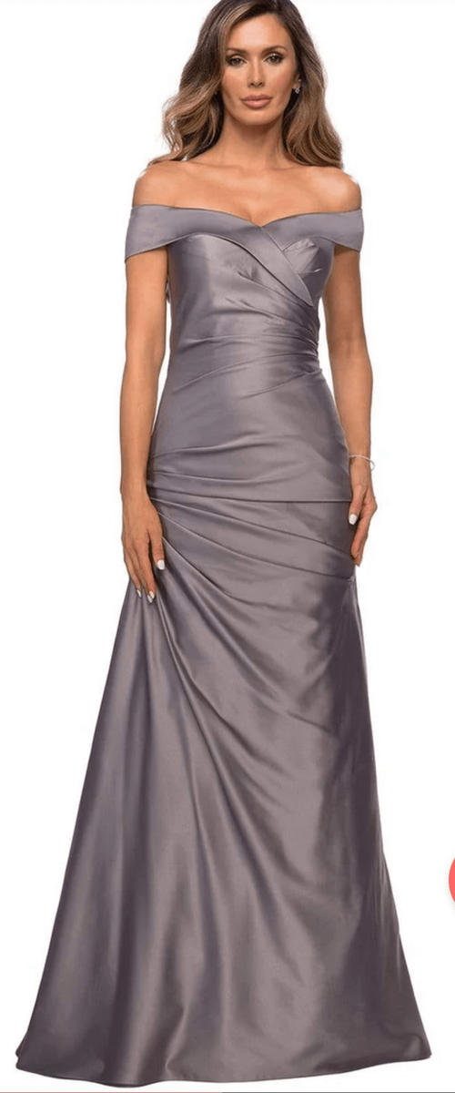 green emerald velvet dress Pleated Metallic Satin Gown – John Paul Ataker main image 1