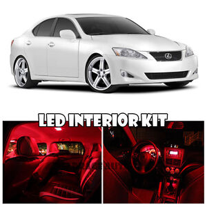 Details About For 06 12 Lexus Is250 Is350 Isf Interior Xenon Red Led Bulb Kit Package 16pcs