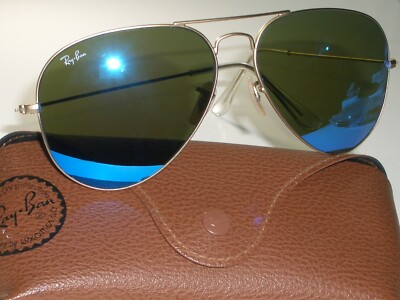 RAY BAN ITALY RB3026 62[]14 112/17 BLUE MIRRORED LARGE METAL