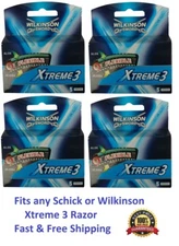20 Wilkinson Xtreme3 Razor Blades Ft Schick Subzero 3 Shaver Refill Cartridge 16