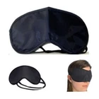Black Satin Sleep Bandage Mask Dark Night Adjustable Eye Mask