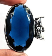 120.95 Ct BLUE Topaz OVAL Shape Pendant With Free Silver Chain 5ATX