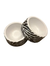 Gibson Everyday Zebra Print Bowls Set Of 2 Made In China