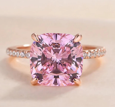 #ad #ad 10.00 Ct Certified Cushion Cut Natural Pink Diamond Ring VVS1 Rose Gold Finish $243.79