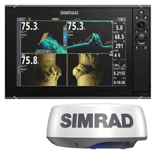 Simrad NSS12 evo3S Combo Multi-Function Chartplotter/Fishfinder Radar Bundle ...