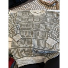 Arrow sport Mens Sweater Size 2X Light Gray And Sage Green