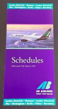 AB Airlines Timetable Effective Until March 27, 1999
