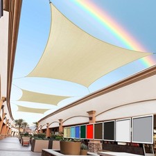 Custom Shade Sail Beige 6x17 - 200 GSM HDPE, 95% UV Block, Weatherproof